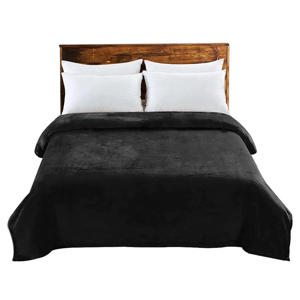 Waylon Throw Ultra-Soft Blanket 320gsm 220x240cm Warm - Black