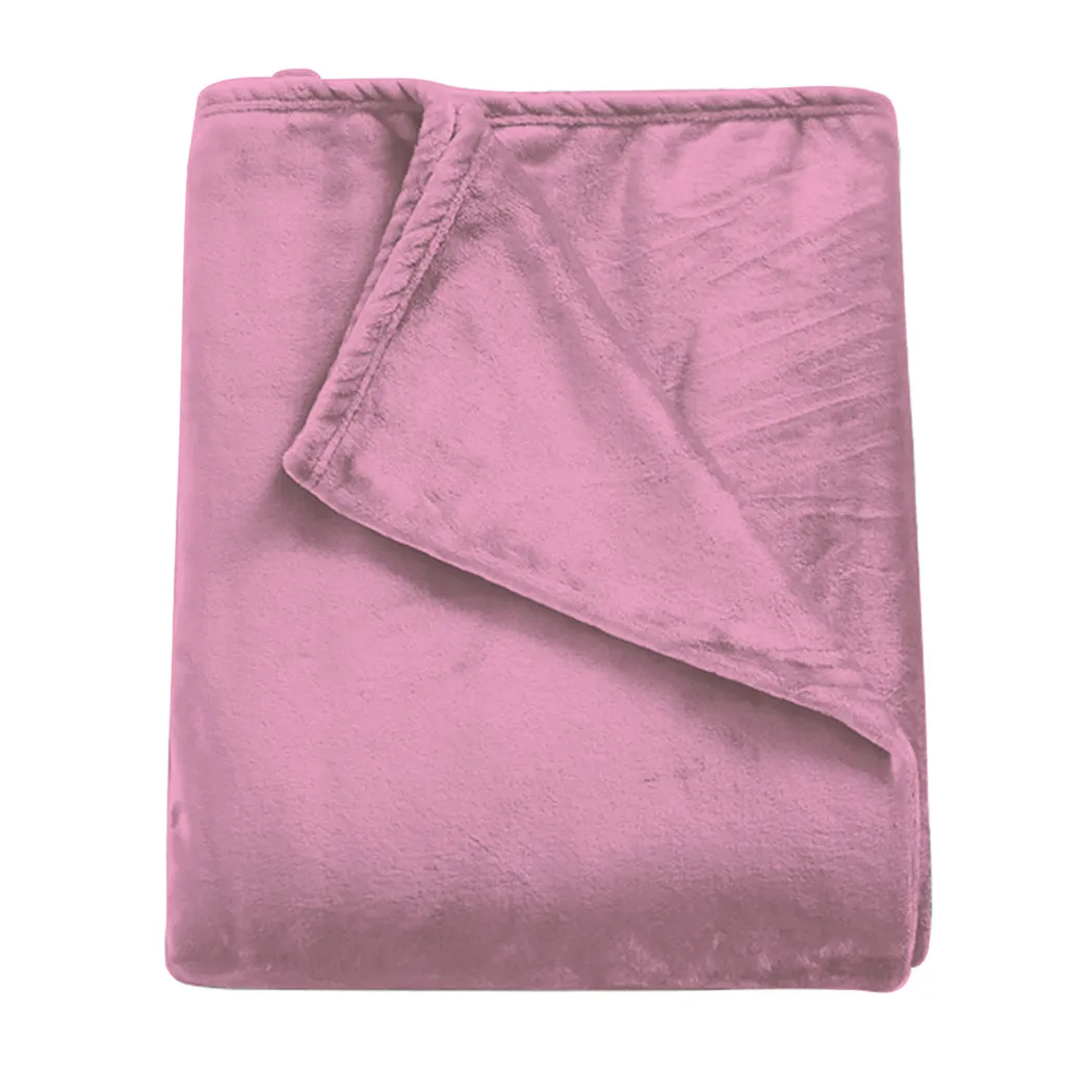 Waylon Throw Ultra-Soft Blanket 320gsm 220x240cm Warm - Pink