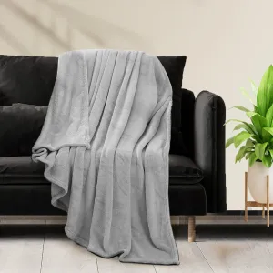 Waylon Throw Ultra-Soft Blanket 320gsm 220x240cm Warm - Silver