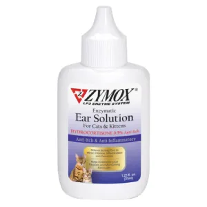 Zymox Cat/Kitten Ear Solution with .5% Hydrocortisone, 1.25 oz